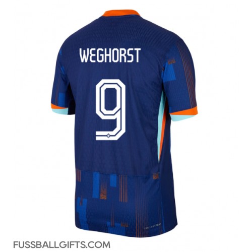 Niederlande Wout Weghorst #9 Fußballbekleidung Auswärtstrikot EM 2024 Kurzarm